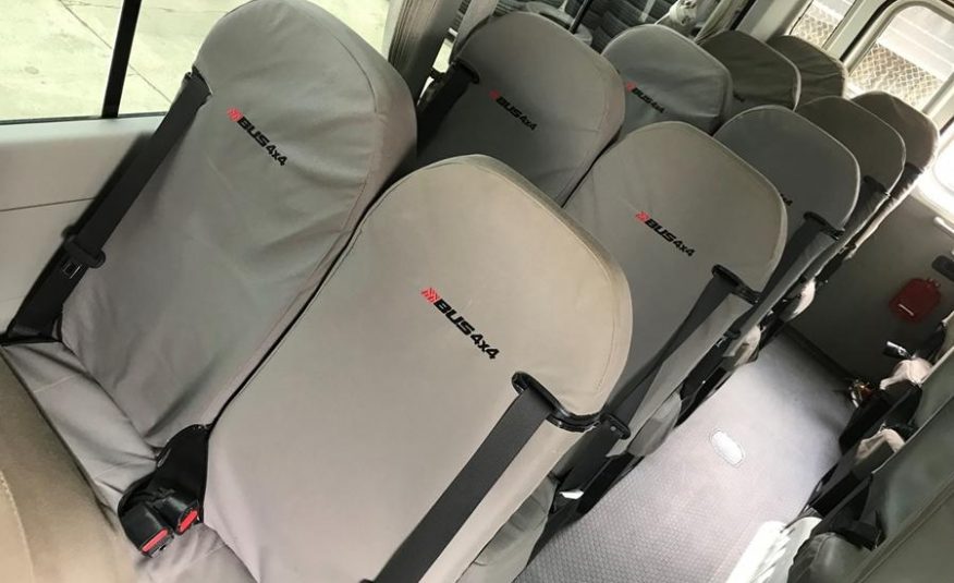 Coaster Seat Covers | Featured image of the Coaster Bus Conversion page for Bus 4x4 Group